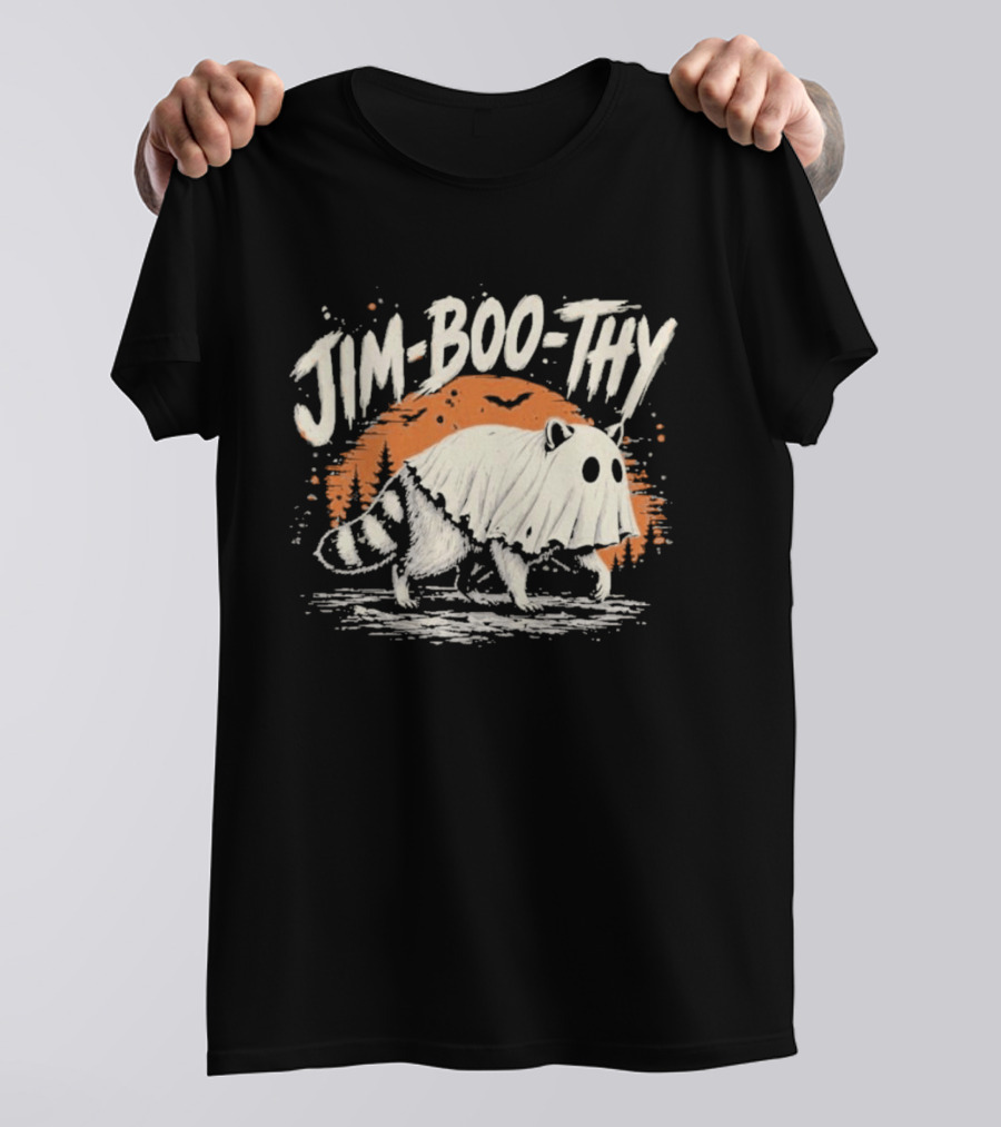 Jim Boo Thy Halloween Raccoon Ghost Costume T-Shirt