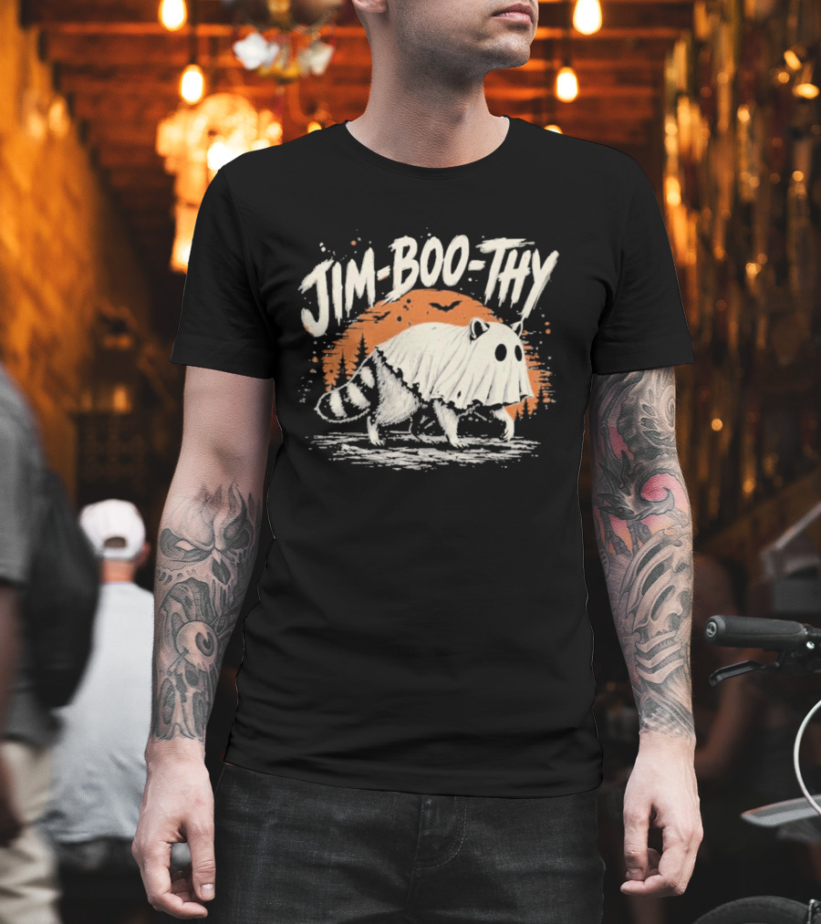 Jim Boo Thy Halloween Raccoon Ghost Costume T-Shirt