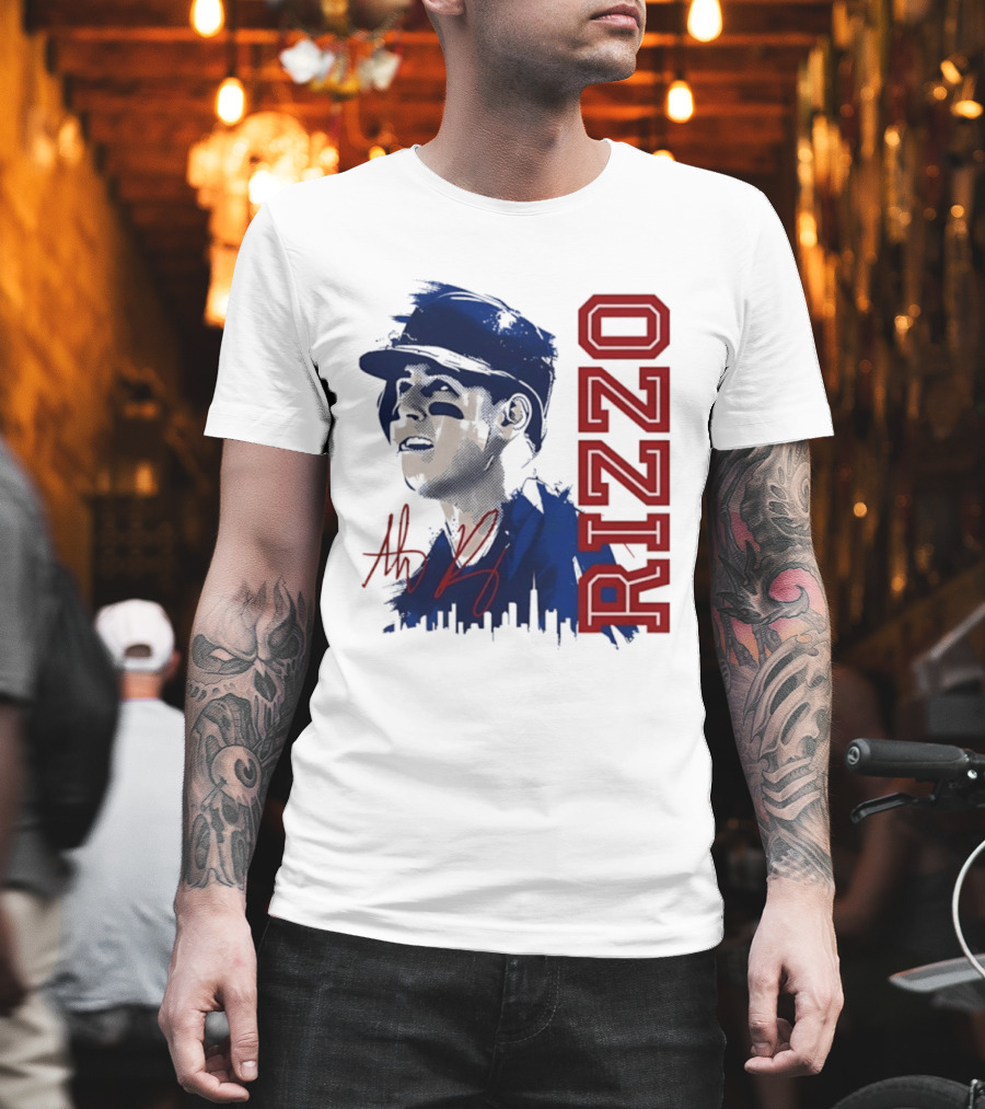 Anthony Rizzo Cubs Splatter Illustration Rizzo T-Shirt