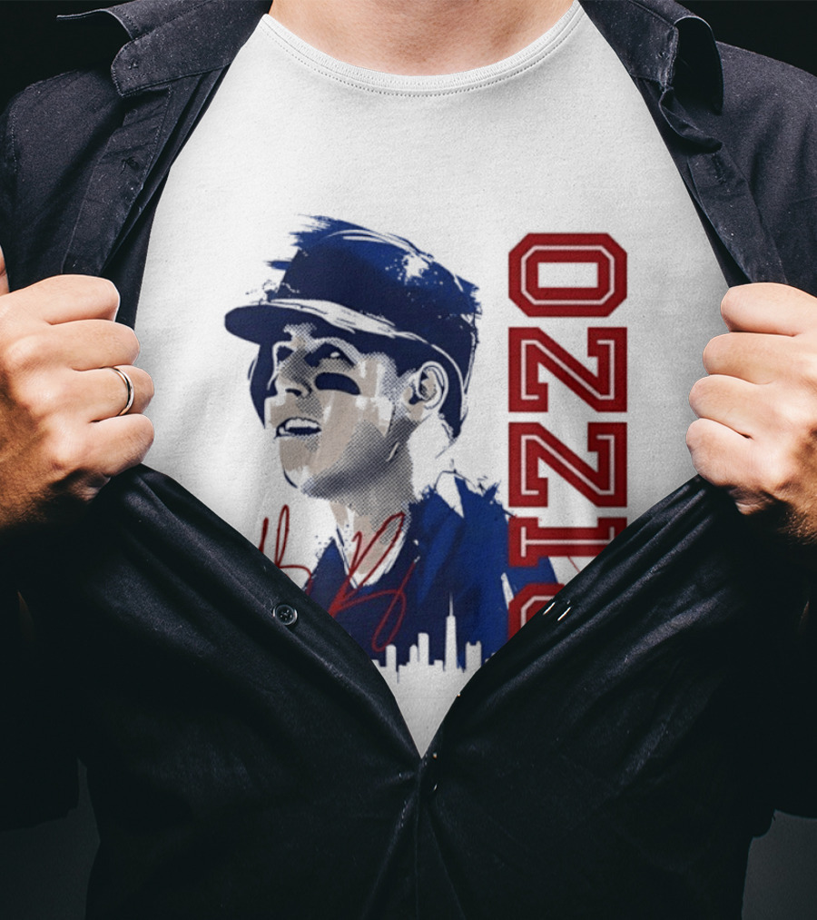 Anthony Rizzo Cubs Splatter Illustration Rizzo T-Shirt
