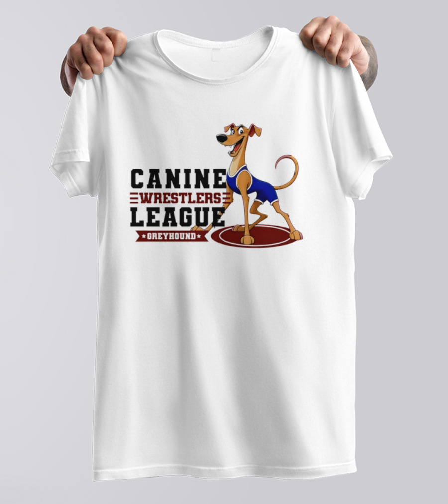 Canine Wrestlers League Greyhound T-Shirt