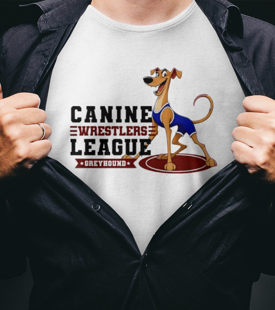 Canine Wrestlers League Greyhound T-Shirt