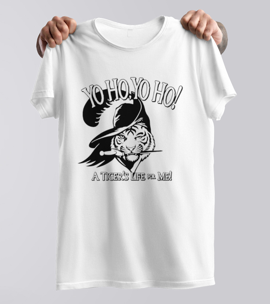 Yo Ho Yo Ho A Tiger's Life For Me Cincinnati Bengals Tiger Pirate T-Shirt
