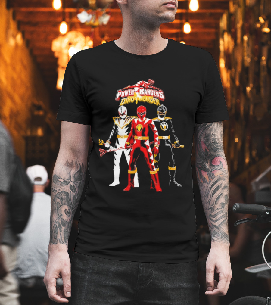 Power Rangers Dino Thunder Red Ranger Team Trio Power Stance T-Shirt