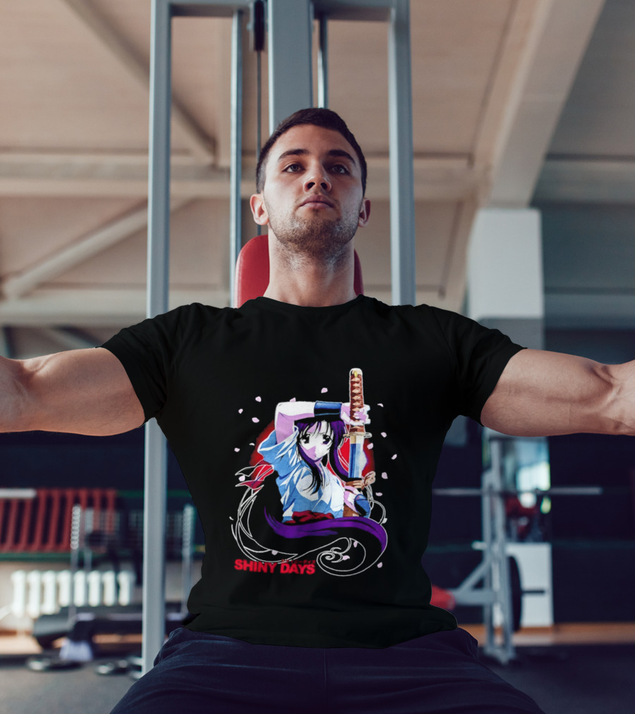 Shiny Days Anime Girl Katana Samurai T-Shirt