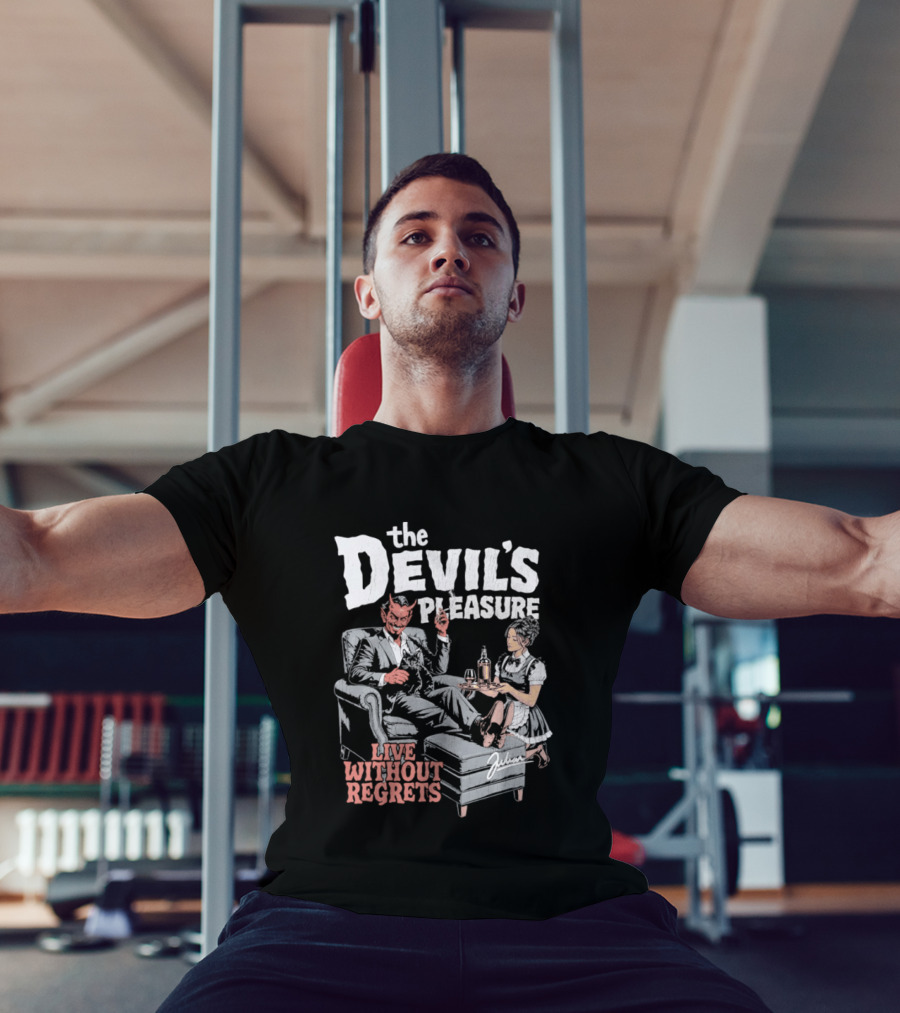 The Devil's Pleasure Live Without Regrets Vintage Lounge Scene T-Shirt