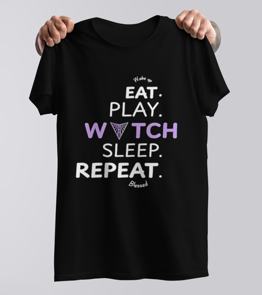 Wake Up Eat Play Sleep Repeat Blessed Golden State Valkyries T-Shirt