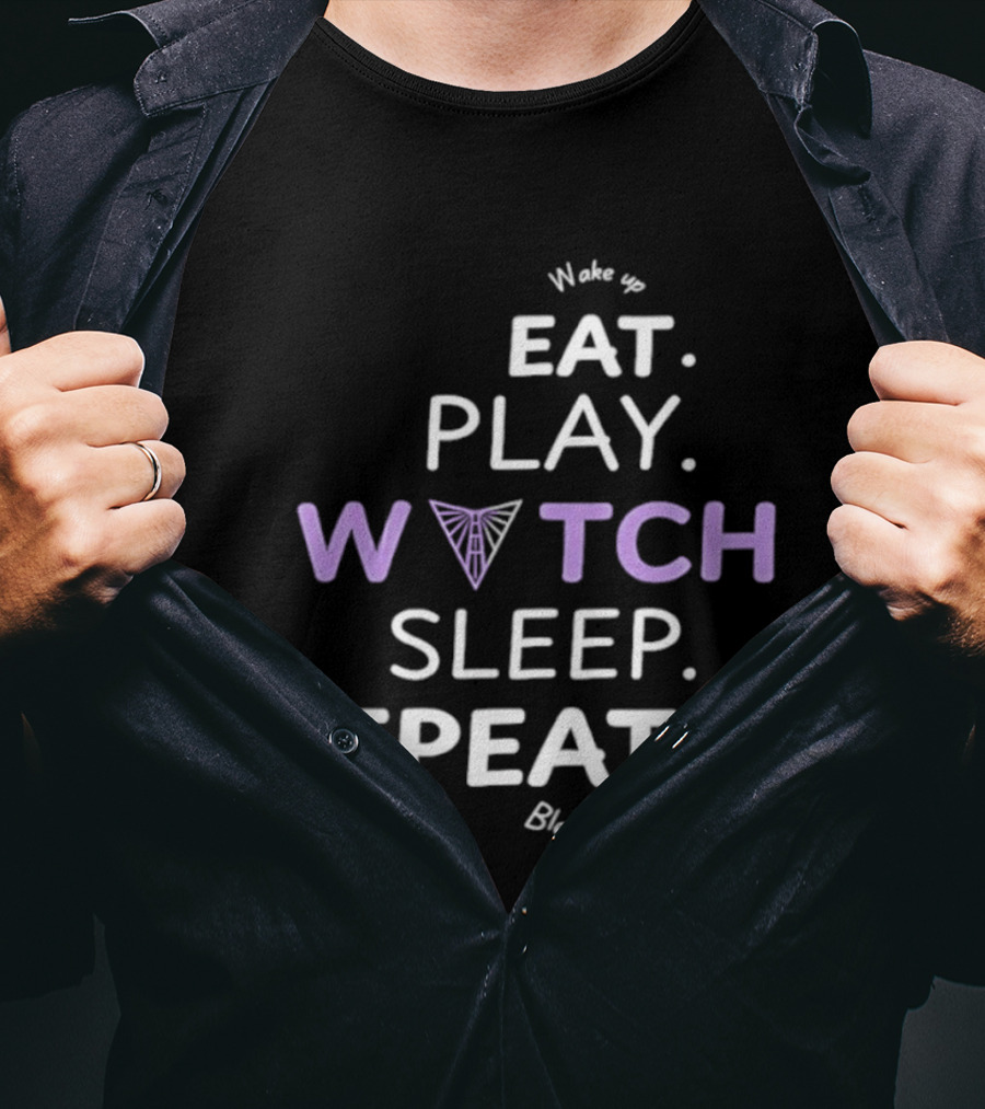 Wake Up Eat Play Sleep Repeat Blessed Golden State Valkyries T-Shirt