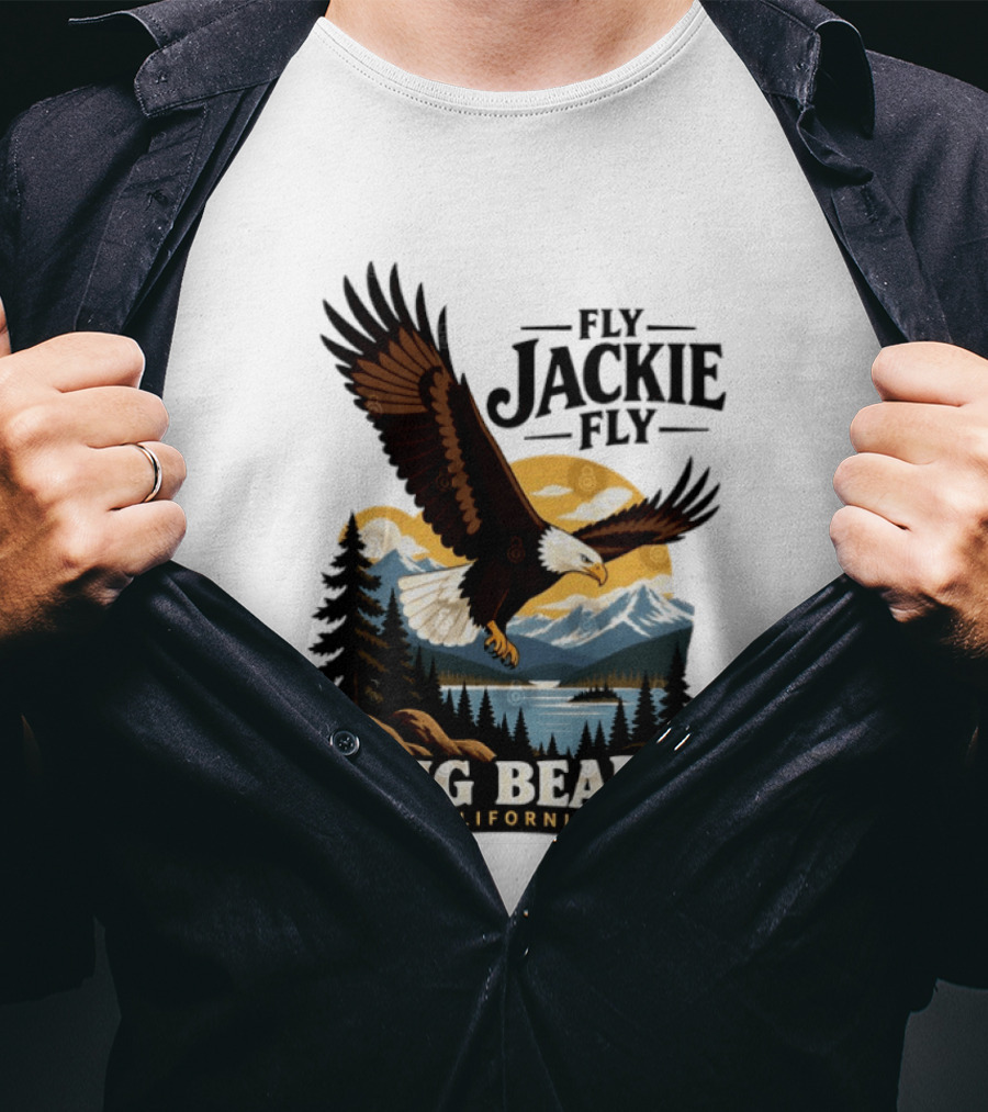Fly Jackie Fly Bald Eagle Big Bear California Mountain Wilderness T-Shirt