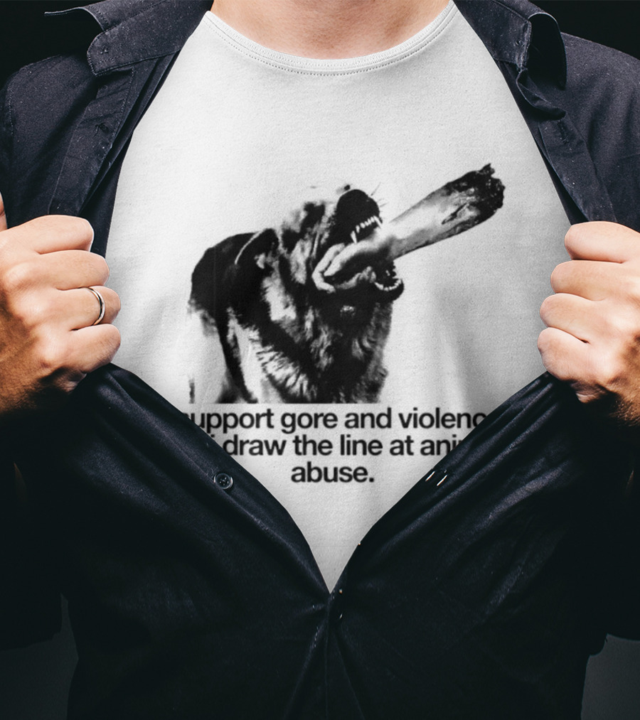 I Support Gore And Violence But I Draw The Line At Animal Abuse Activist Stance T-Shirt