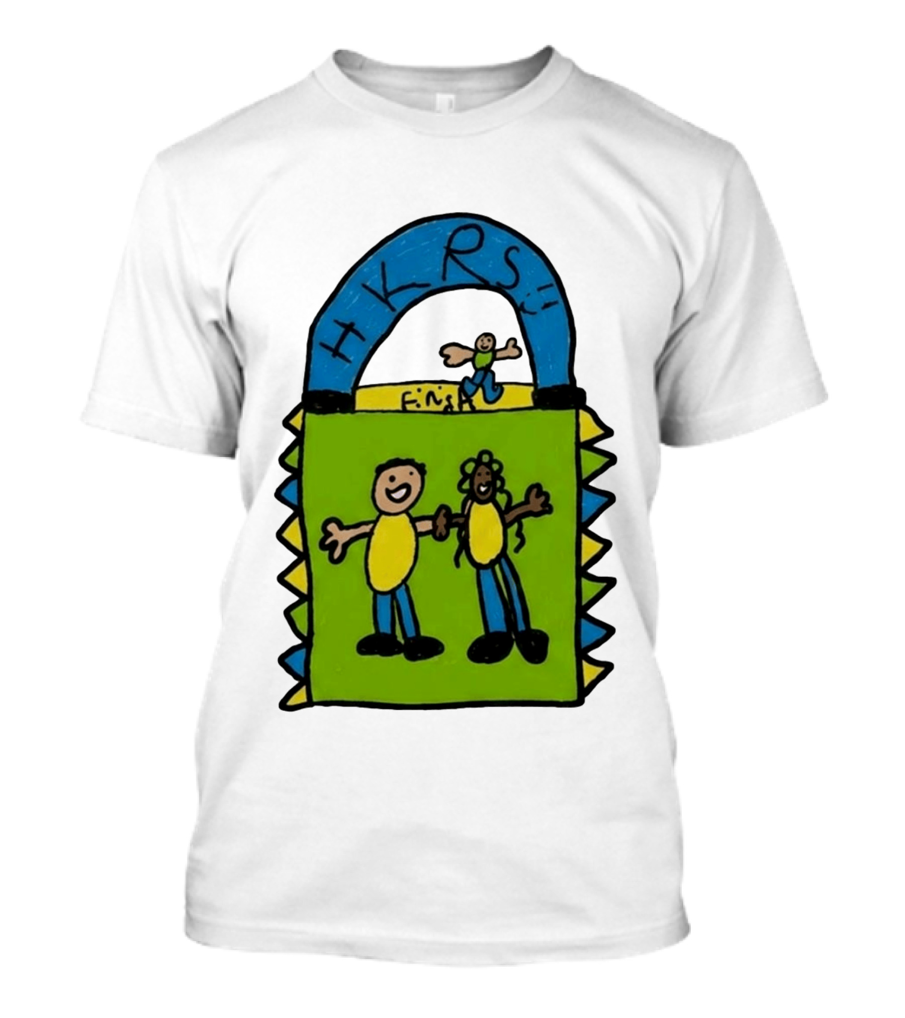 HKRS Kanick Healthy Running Series Fun Finish Line Kids Drawing T-Shirt