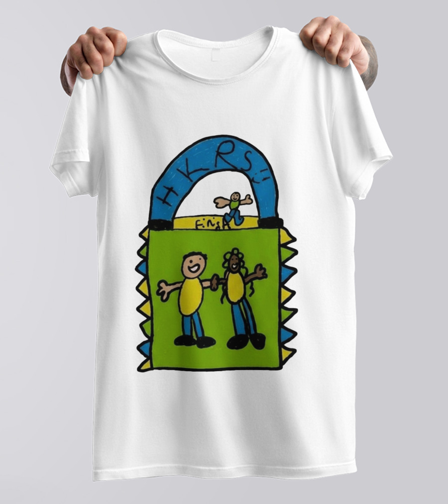 HKRS Kanick Healthy Running Series Fun Finish Line Kids Drawing T-Shirt