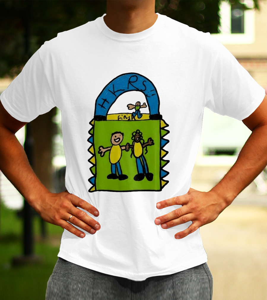 HKRS Kanick Healthy Running Series Fun Finish Line Kids Drawing T-Shirt