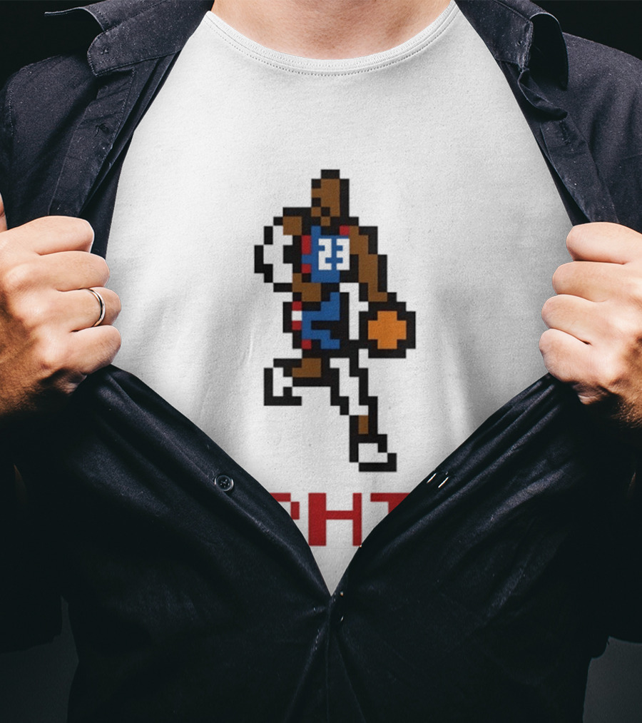 Le 8 Bit Baller PHI Basketball 23 T-Shirt