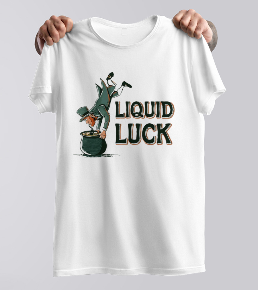 Liquid Luck Pot Of Gold St. Patrick's Day Leprechaun T-Shirt