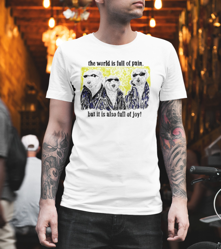 The World Is Full Of Pain But It Is Also Full Of Joy Illustrated Trio T-Shirt