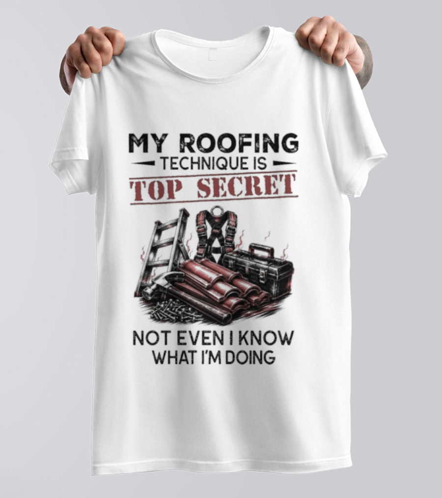 My Roofing Technique Is Top Secret Not Even I Know What I'm Doing T-Shirt