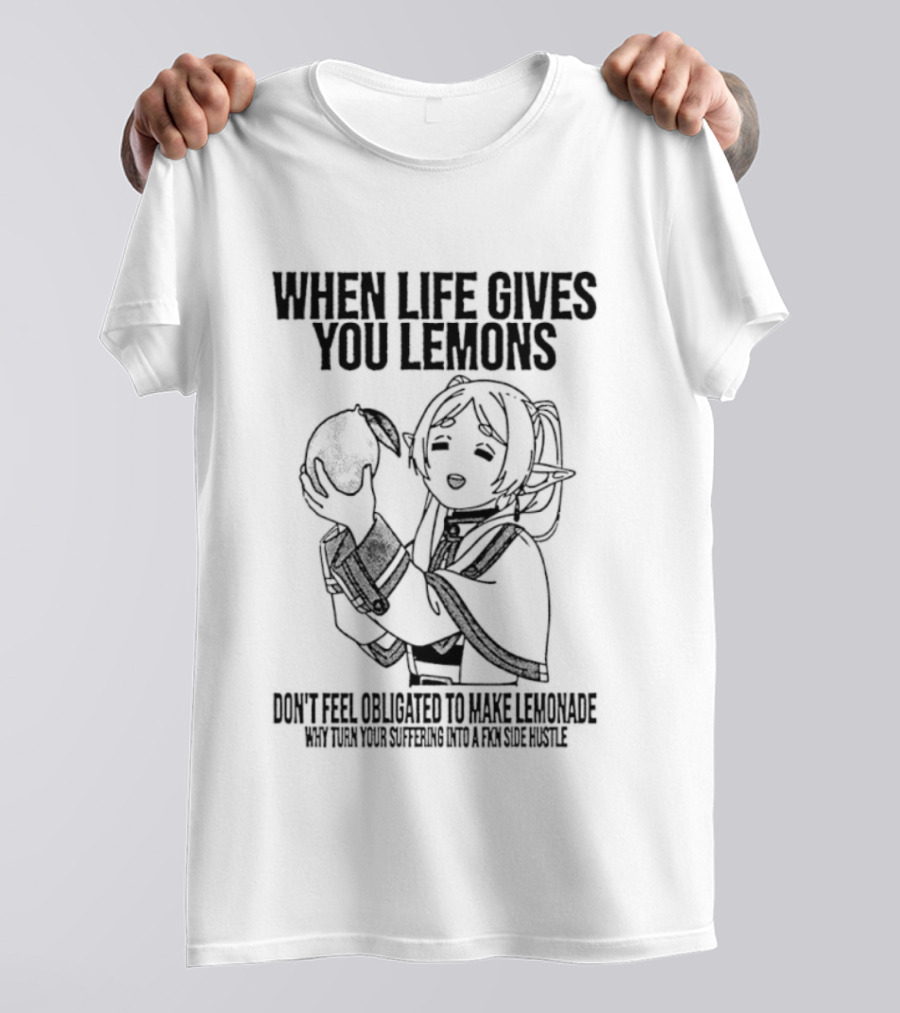 When Life Gives You Lemons Anime Character Embracing Choices T-Shirt
