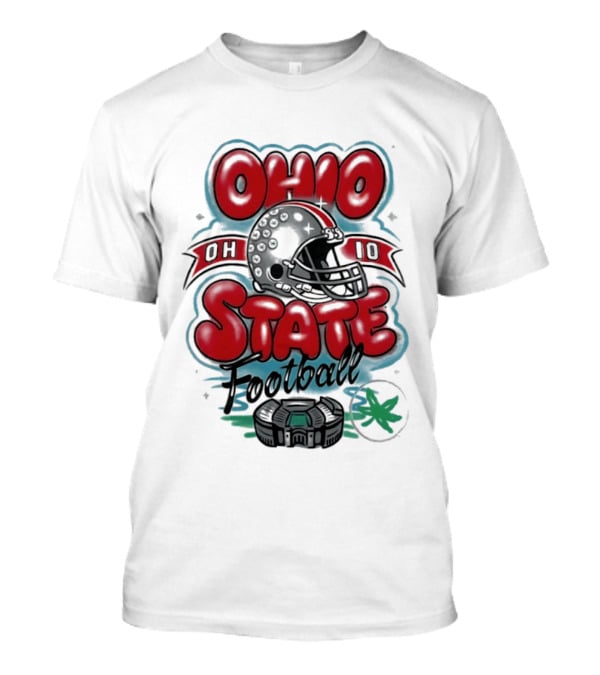Ohio State Buckeyes Football 90s Bootleg Airbrush Helmet Stadium T-Shirt