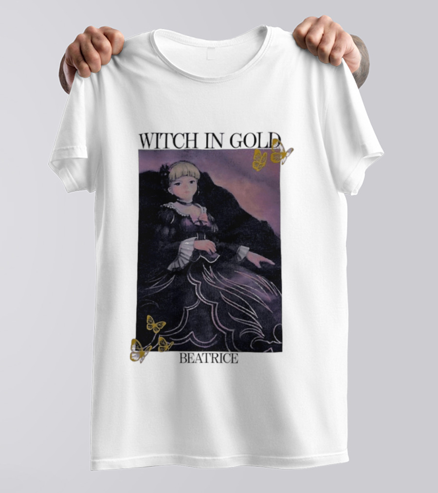 Witch In Gold Beatrice Butterflies Umineko When They Cry T-Shirt