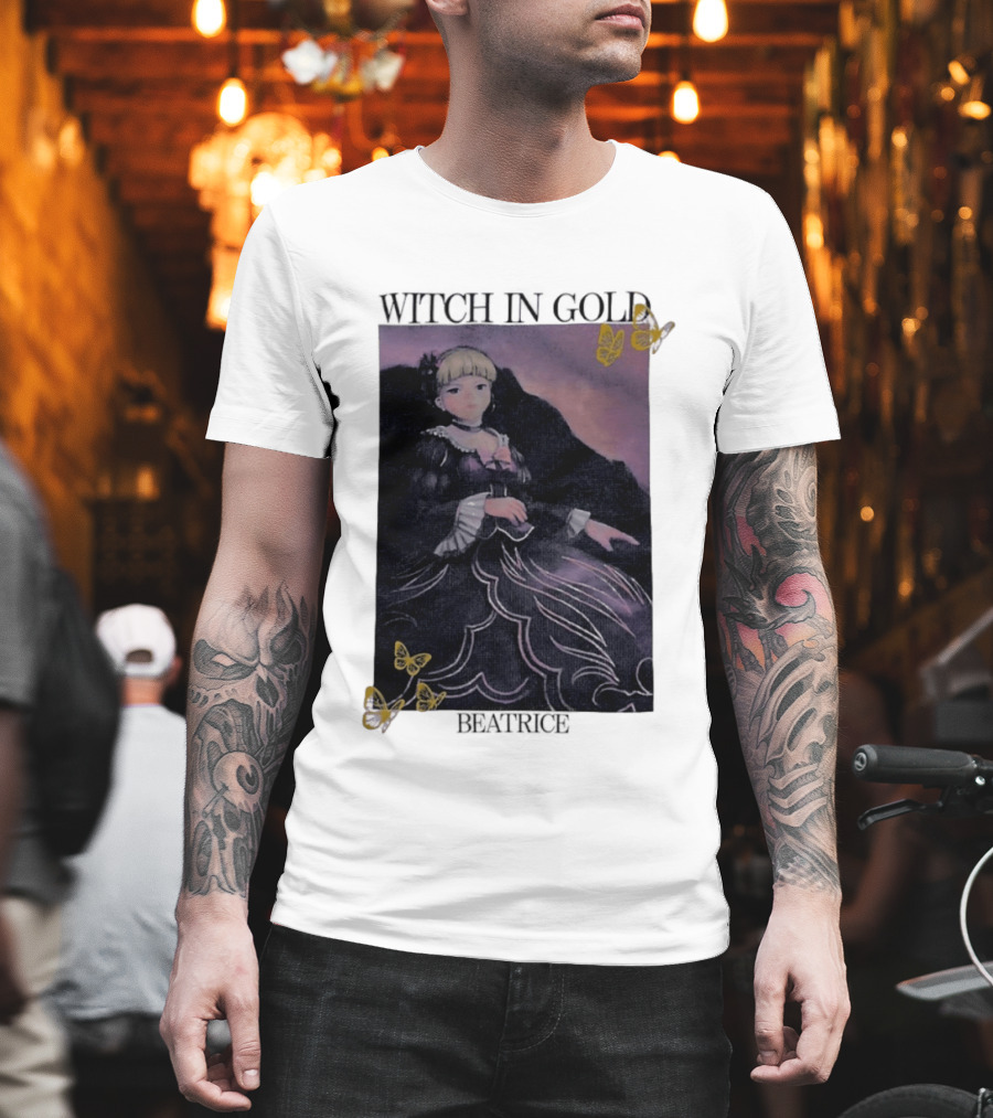 Witch In Gold Beatrice Butterflies Umineko When They Cry T-Shirt