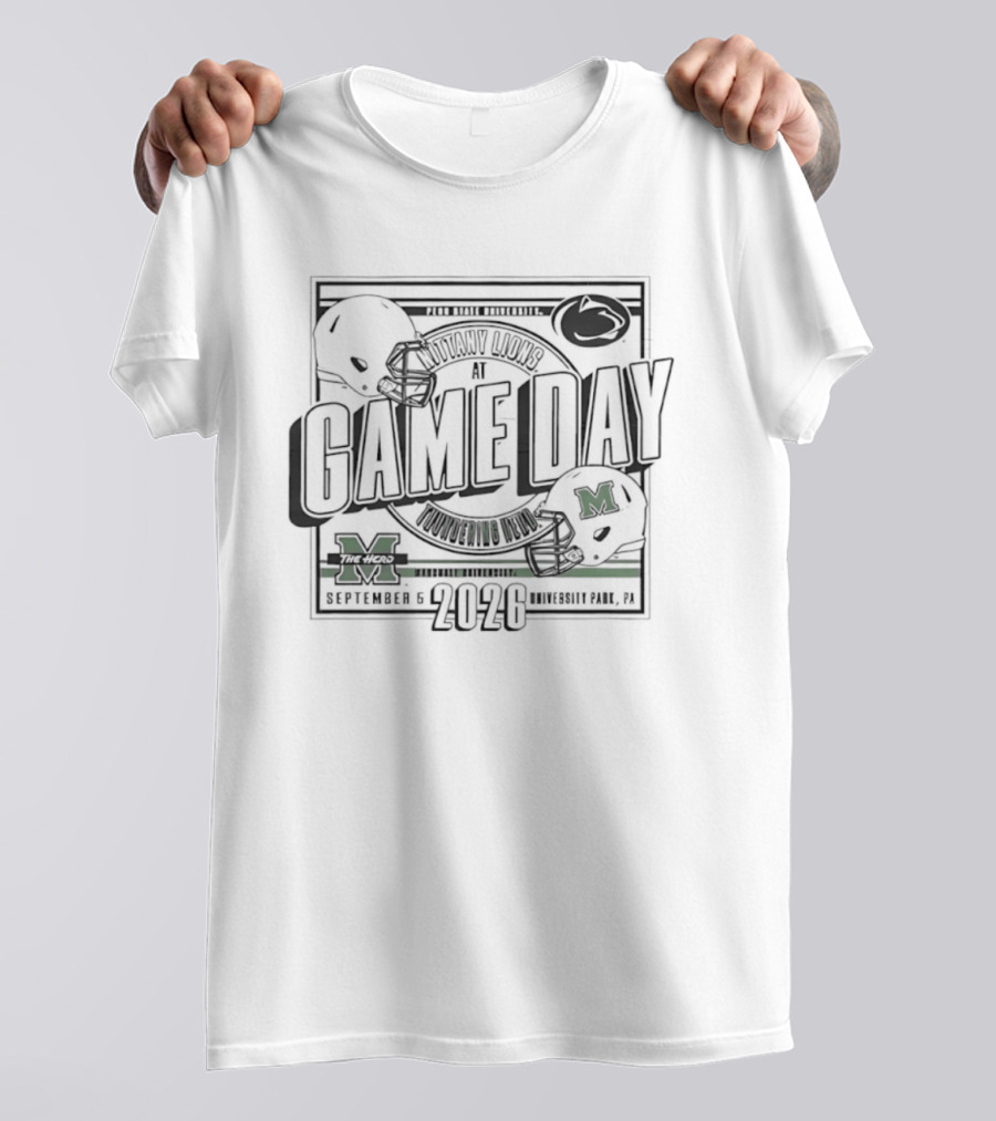Penn State Nittany Lions Vs Marshall Thundering Herd Gameday November 14 2026 T-Shirt