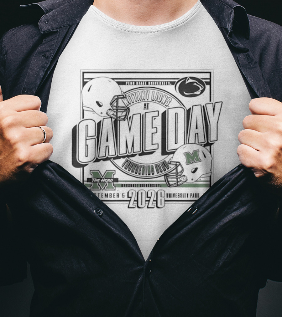 Penn State Nittany Lions Vs Marshall Thundering Herd Gameday November 14 2026 T-Shirt