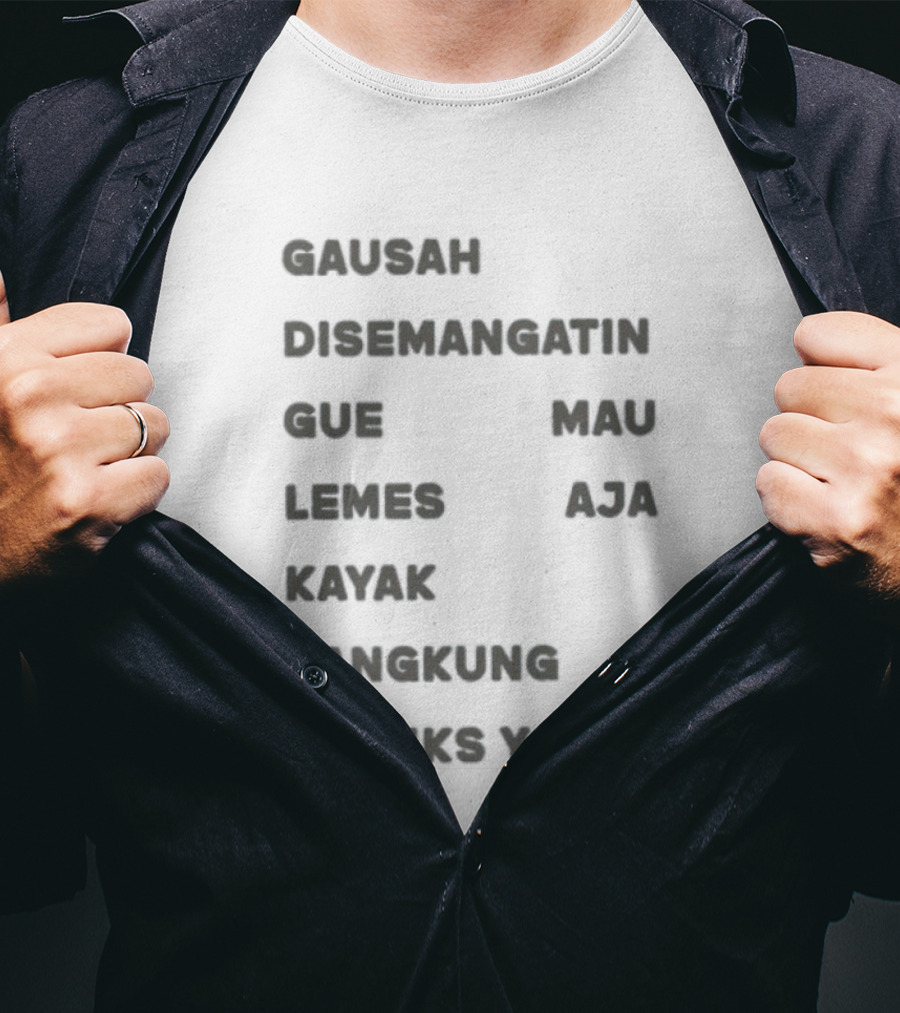 Gausah Disemangatin Gue Mau Lemes Aja Kayak Kangkung Thanks You T-Shirt