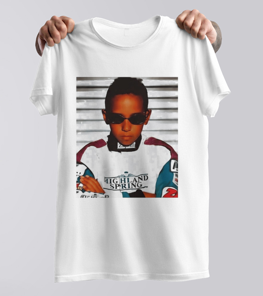 Lewis Hamilton Highland Spring Racing Attire Youthful Champion T-Shirt