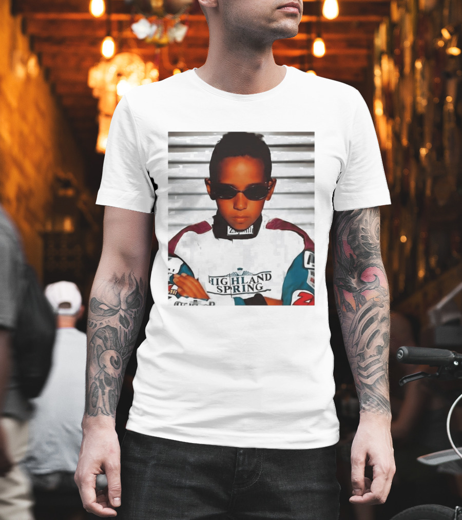 Lewis Hamilton Highland Spring Racing Attire Youthful Champion T-Shirt