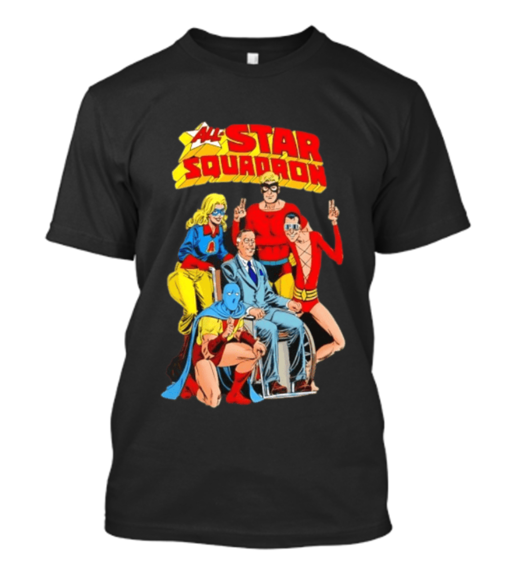 All Star Squadron DC Comics Superhero Team Cover T-Shirt