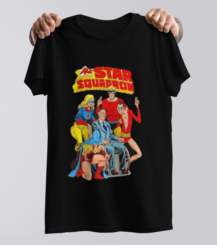All Star Squadron DC Comics Superhero Team Cover T-Shirt