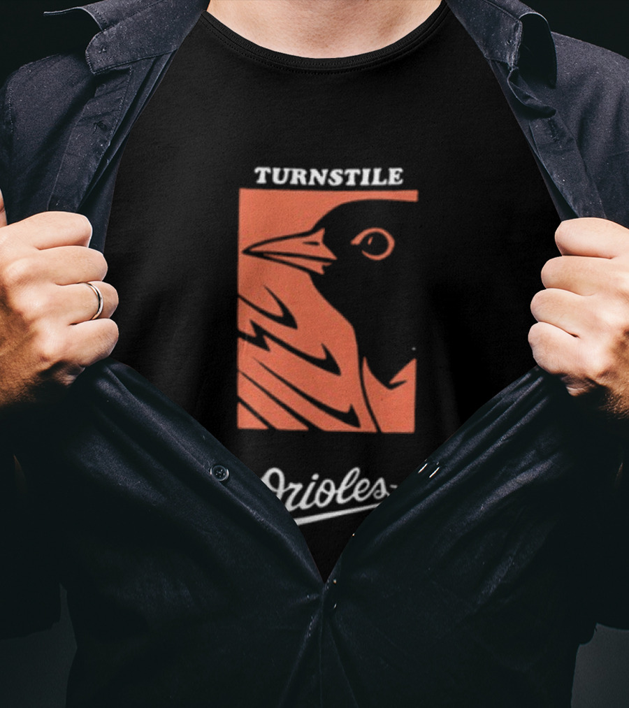 Baltimore Orioles Turnstile 2026 These Birds Not Meant To Fly Alone Two Sided T-Shirt