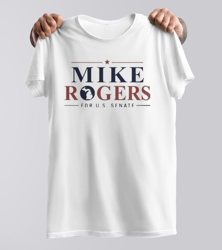 Mike Rogers For US Senate Michigan Campaign Star Motif T-Shirt