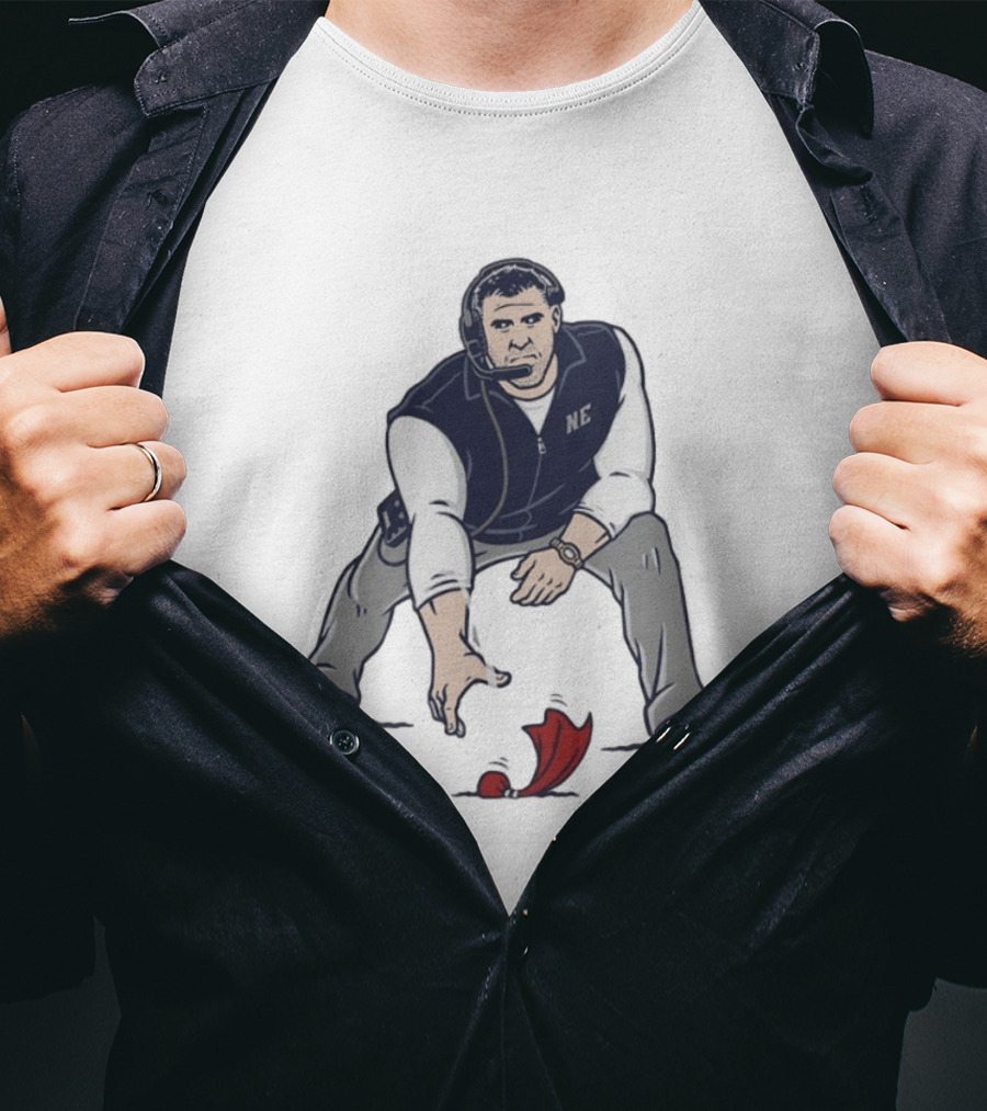 Mike Vrabel NE Three Point Stance Coach T-Shirt