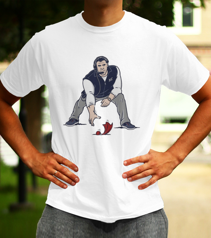 Mike Vrabel NE Three Point Stance Coach T-Shirt