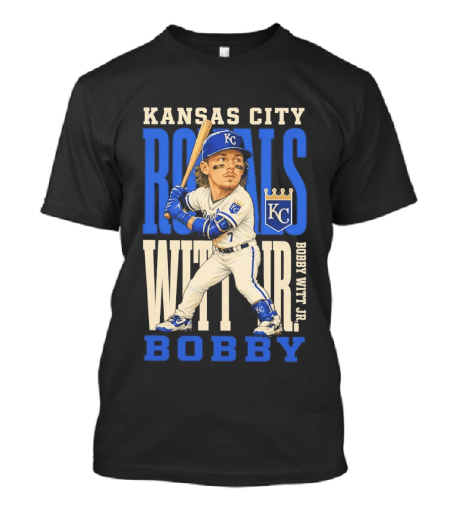 Kansas City Royals Bobby Witt Jr. MLB 2026 Caricature T-Shirt