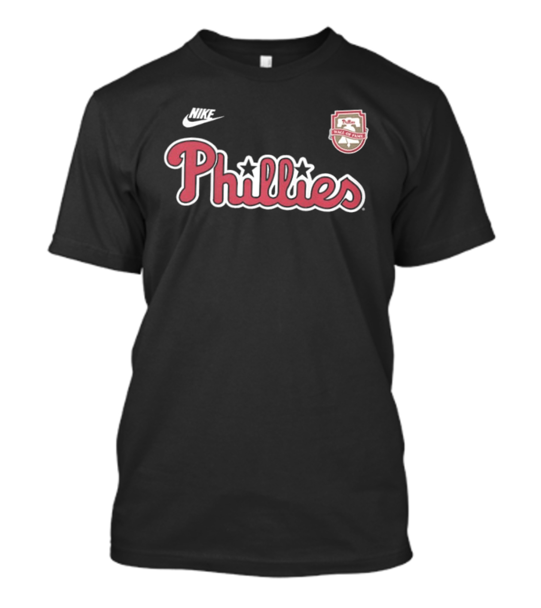 Nike Phillies Wall Of Fame Chase Utley 26 Philadelphia Text And Stars T-Shirt