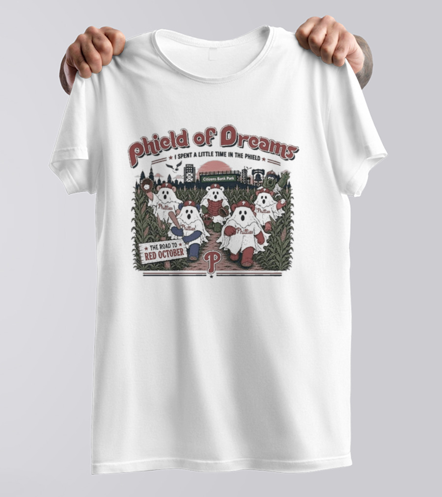 Phield Of Dreams Red October Ghost Dancing Citizens Bank Park T-Shirt
