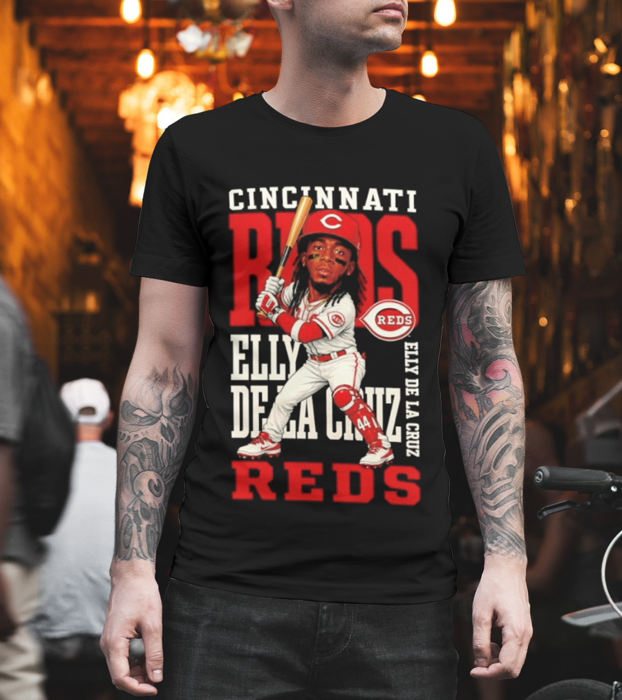 Cincinnati Reds Elly De La Cruz 2026 MLB Season Caricature T-Shirt