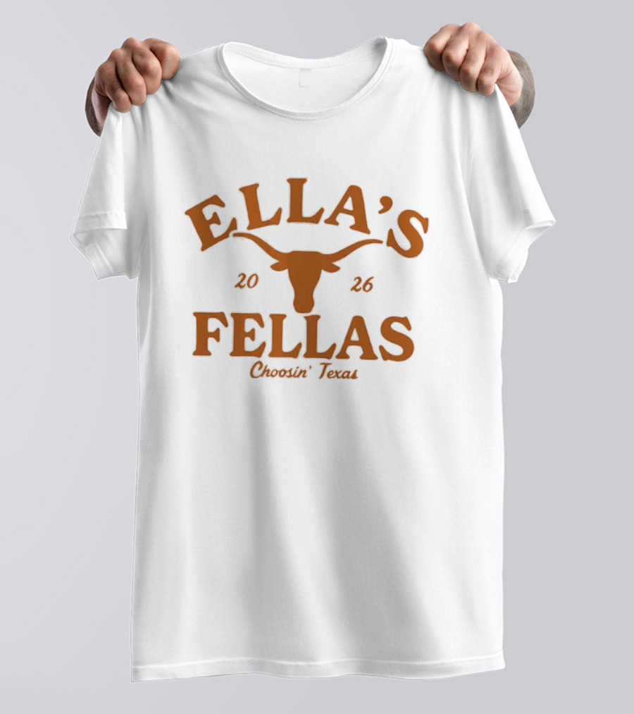 Texas Longhorns Ella's Fellas Choosin Texas 2026 Dandelion Tour Moody Center T-Shirt
