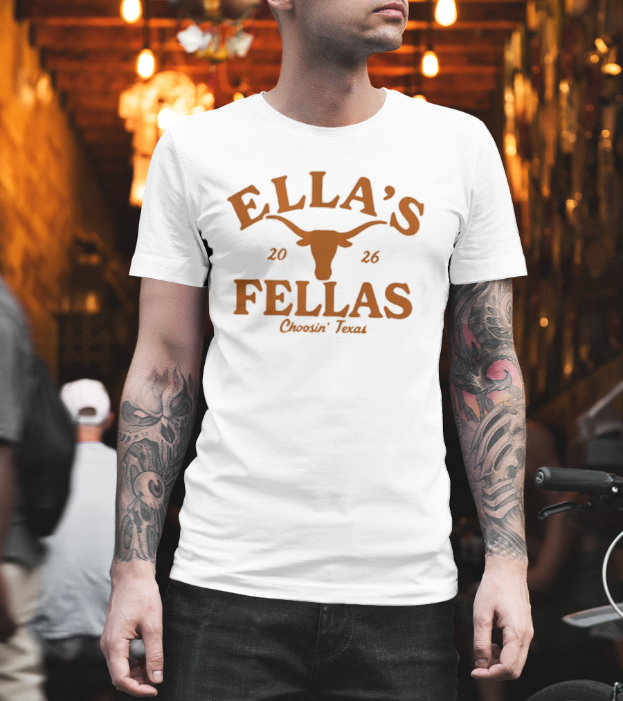 Texas Longhorns Ella's Fellas Choosin Texas 2026 Dandelion Tour Moody Center T-Shirt