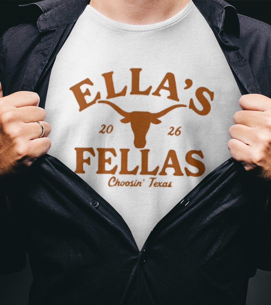 Texas Longhorns Ella's Fellas Choosin Texas 2026 Dandelion Tour Moody Center T-Shirt