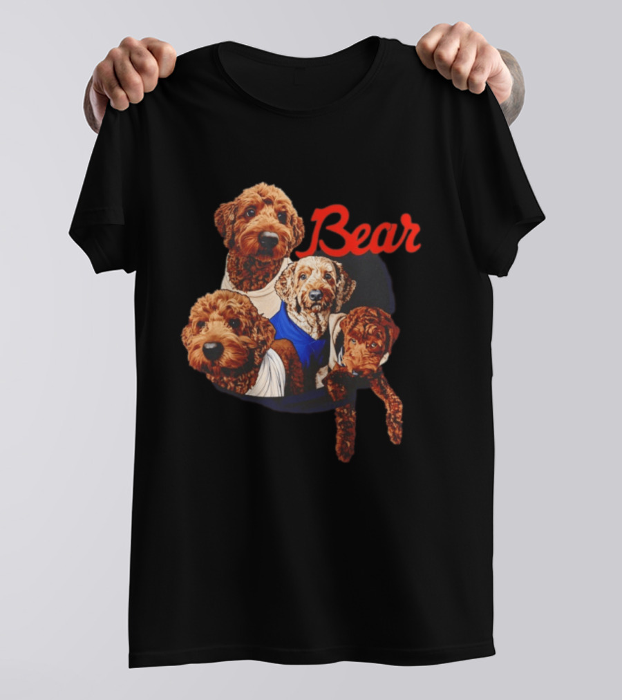 Chicago Bears Goldendoodle Four Dogs Bear T-Shirt