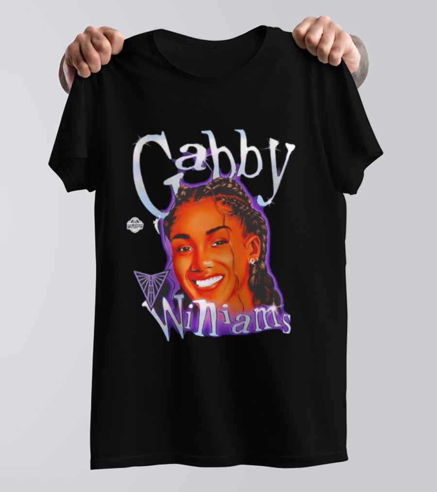 Gabby Williams WNBA Basketball Gabby Williams Text And Sketch T-Shirt