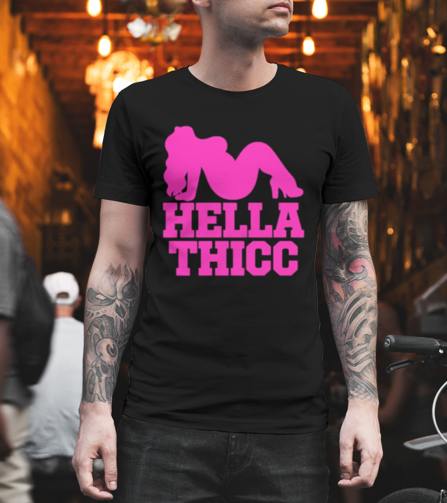 Hella Thicc Curvy Body Positive Pink T-Shirt