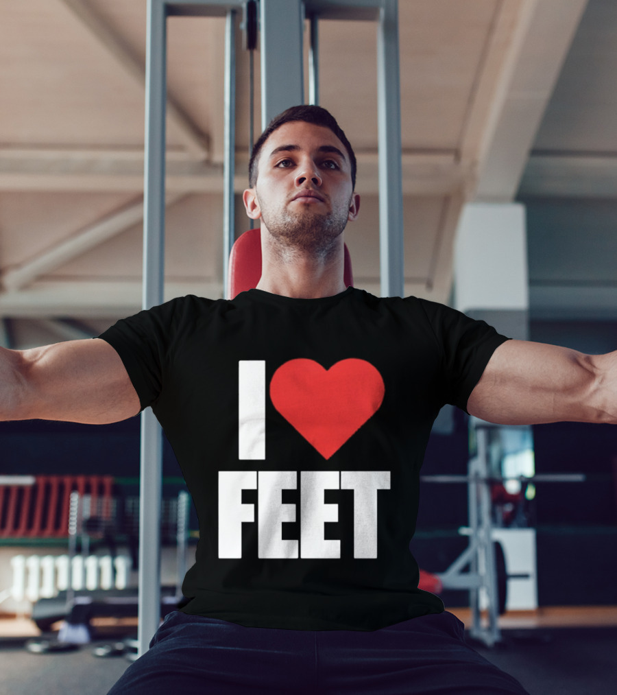 I Heart Feet Bold Red Heart Fun T-Shirt