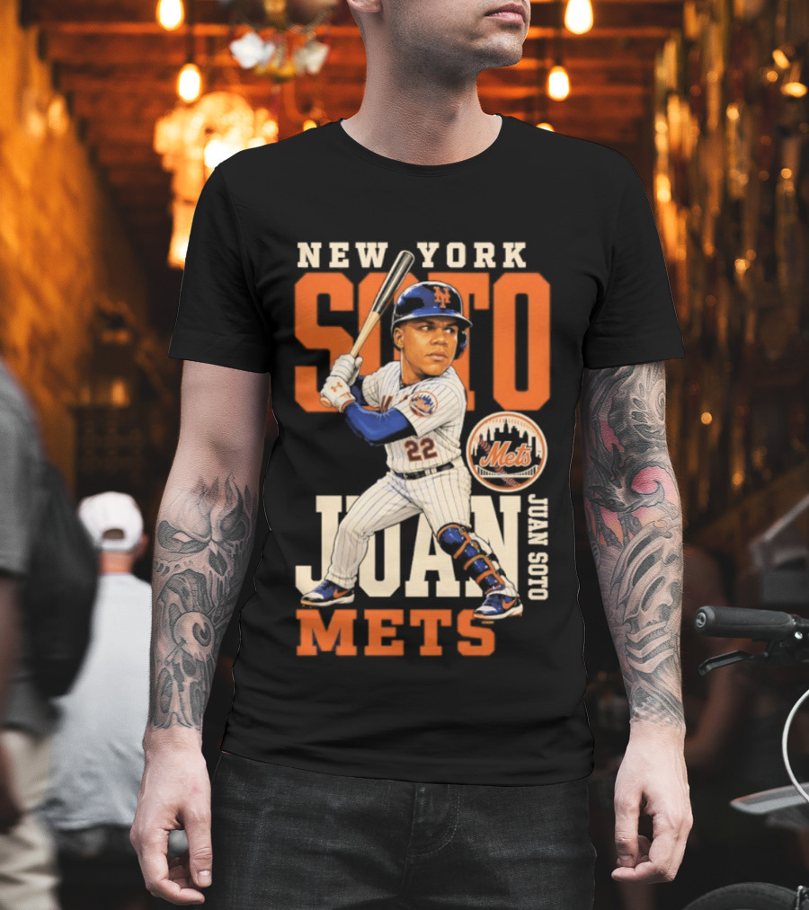 New York Mets Juan Soto 2026 MLB Season Caricature Mets T-Shirt