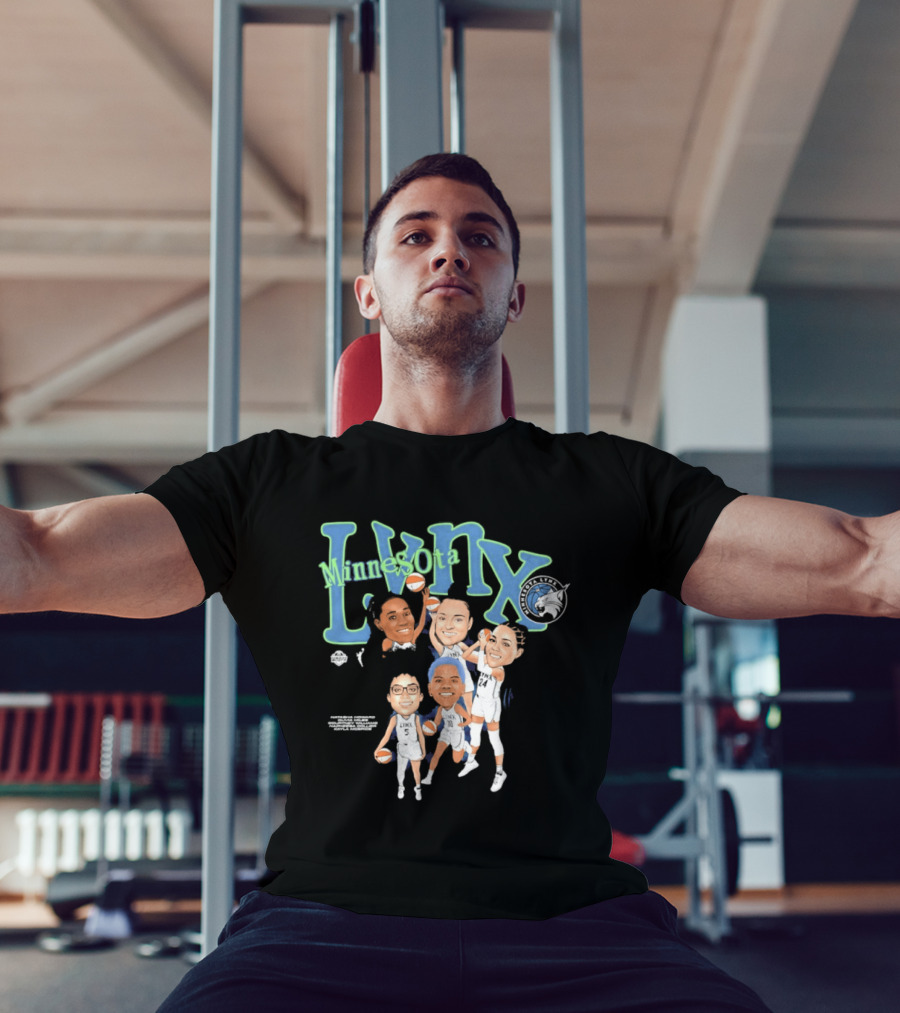 Minnesota Lynx WNBA Player Roster Caricature T-Shirt