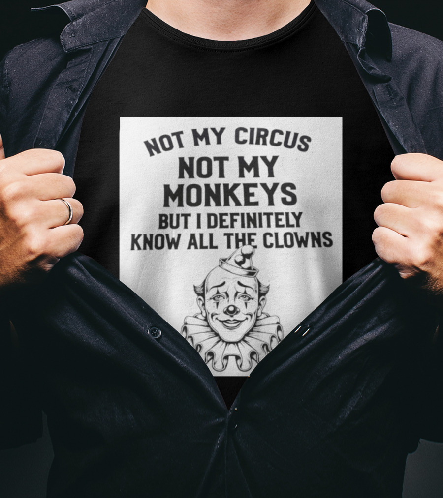 Not My Circus Not My Monkeys But I Definitely Know All The Clowns T-Shirt